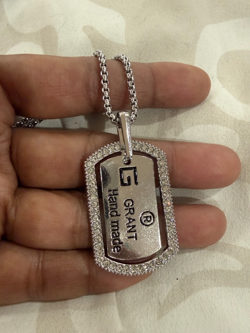Men Stylish Alphabet Necklace with Pendant Unisex Jewelry Accessory